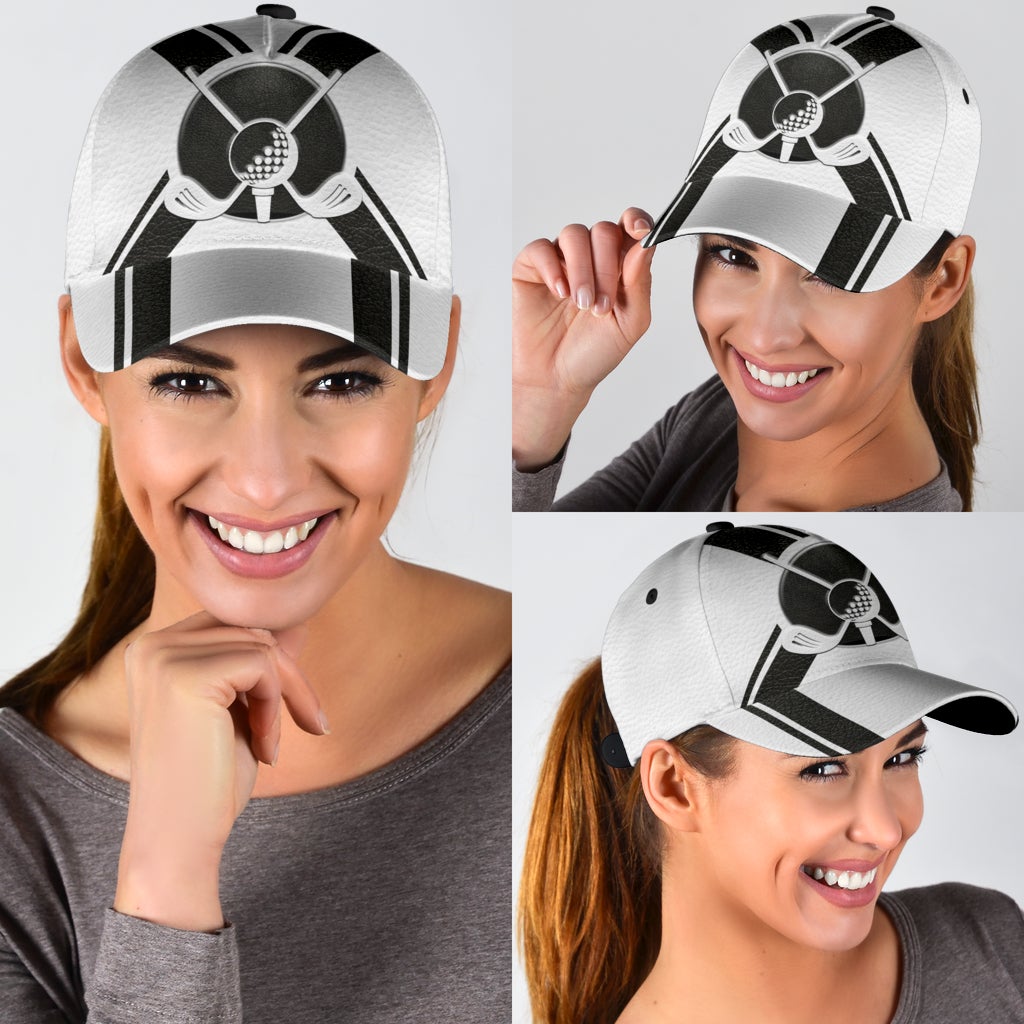 White Golf Sport Classic Cap For Festivals Travel Adventures And Casual Gift Giving