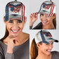 Custom Proud American Eagle Personalized Name Classic Cap For Daily Styling Weekend Travel And Outdoor Activities