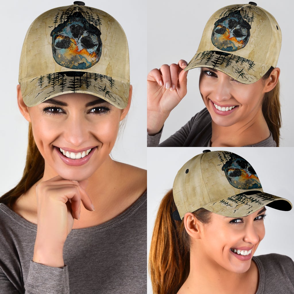 Skull Into The Forest Nature Dark Classic Cap For Everyday Accessories Vacations And Outdoor Fun