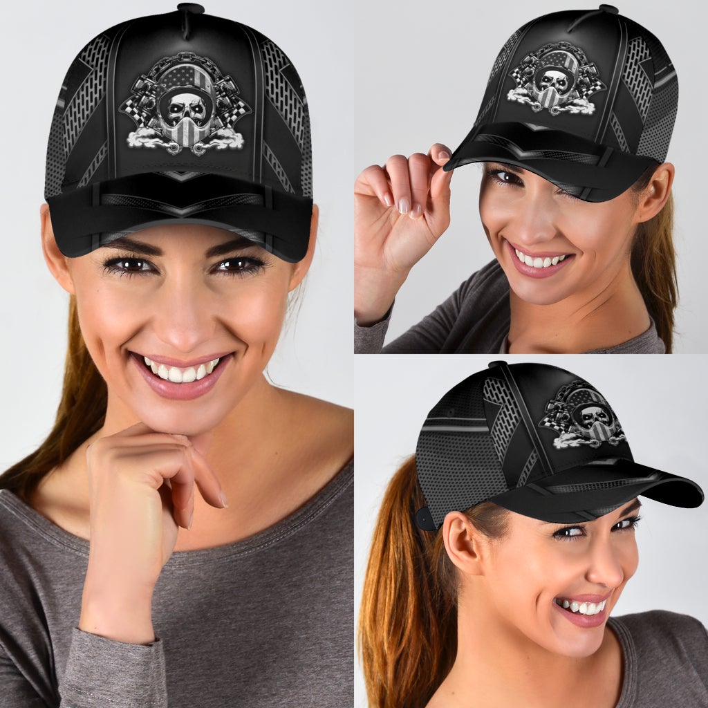 American Skull Racing Life Classic Cap For Casual Gatherings Travel And Thoughtful Gift Giving