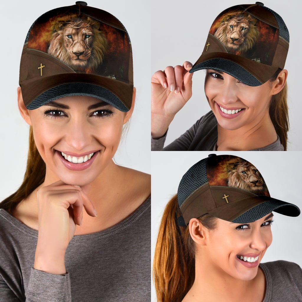 Jesus And Lion Strength Faith Classic Cap For Beach Travel Outdoor Events And Relaxed Casual Wear