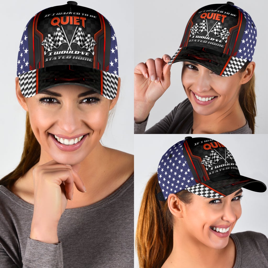 Racing American Loud Attitude Classic Cap For Relaxed Daily Style Vacations And Festival Wear