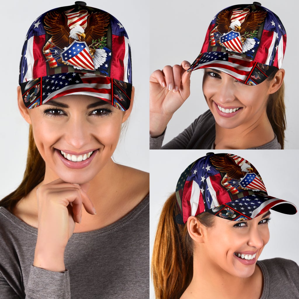 Eagle American Flag Patriotic Classic Cap For Weekend Adventures Festivals And Gift Giving