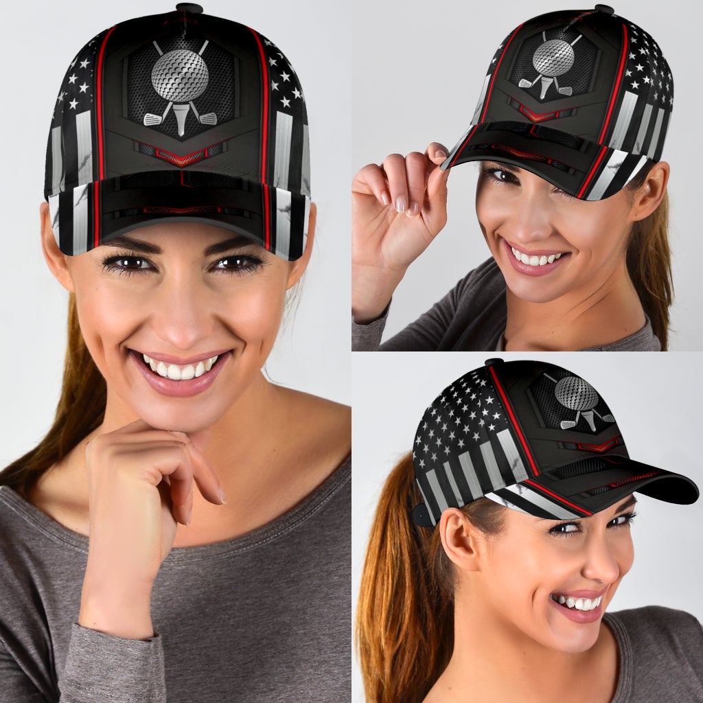 Golf Red Flag Carbon Classic Cap For Casual Adventures Parties And Seasonal Styling
