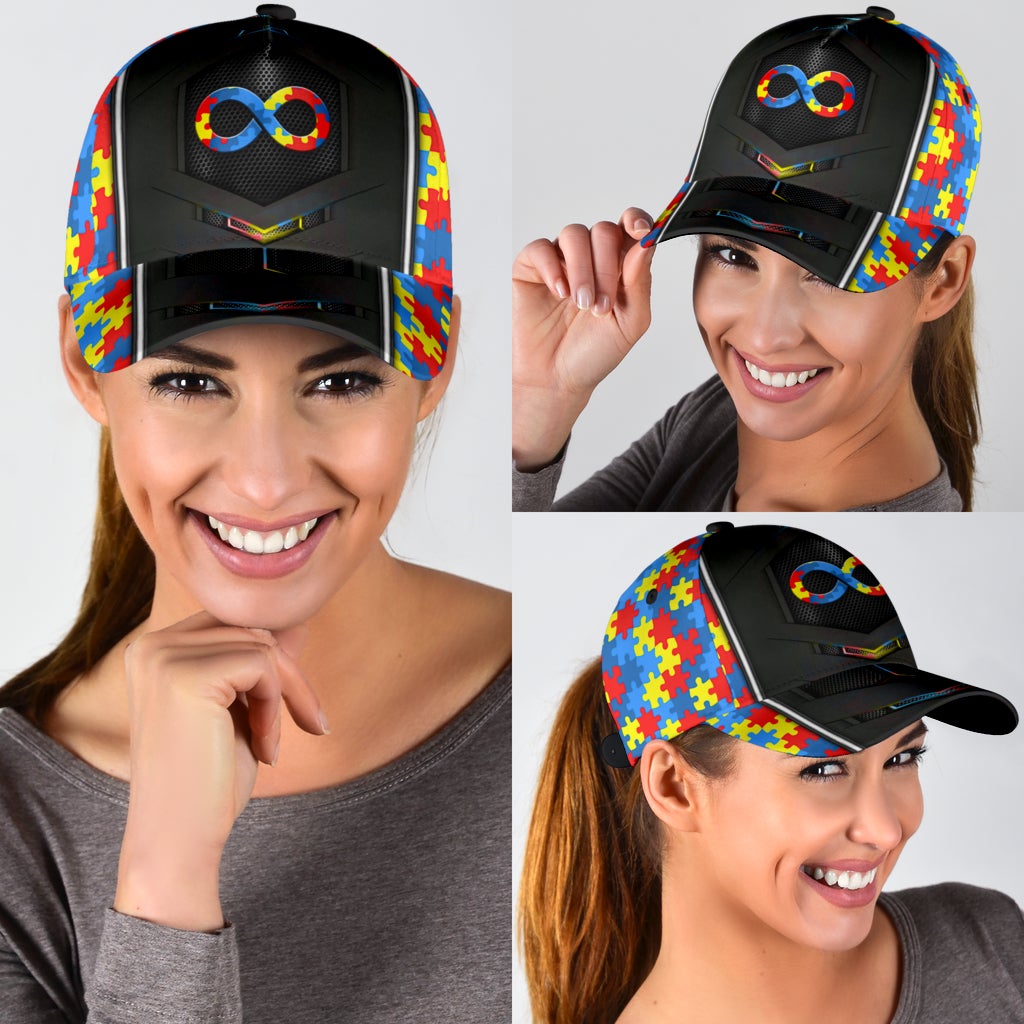 Autism Awareness Carbon Support Classic Cap For Travel Adventures Weekend Wear And Casual Style