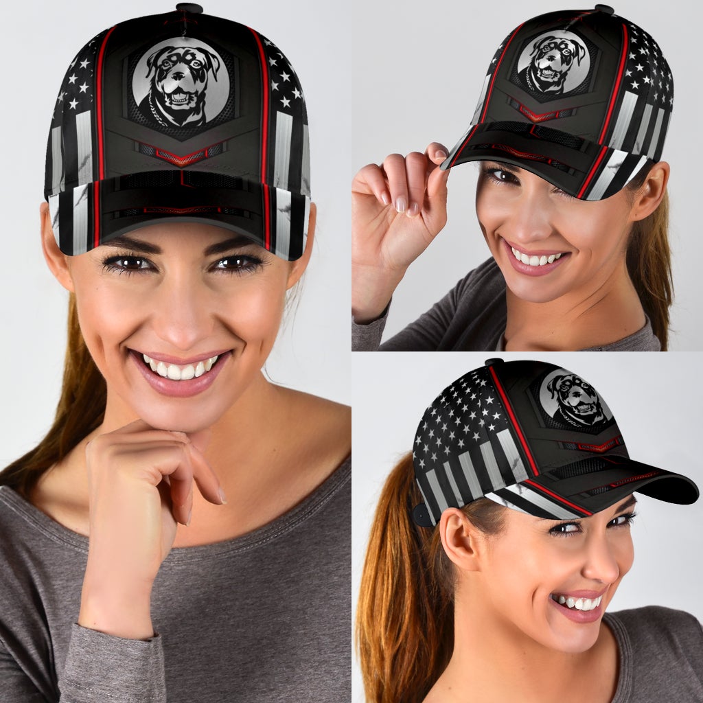 Rottweiler Red Flag Carbon Classic Cap For Everyday Accessories Festivals And Relaxed Outings