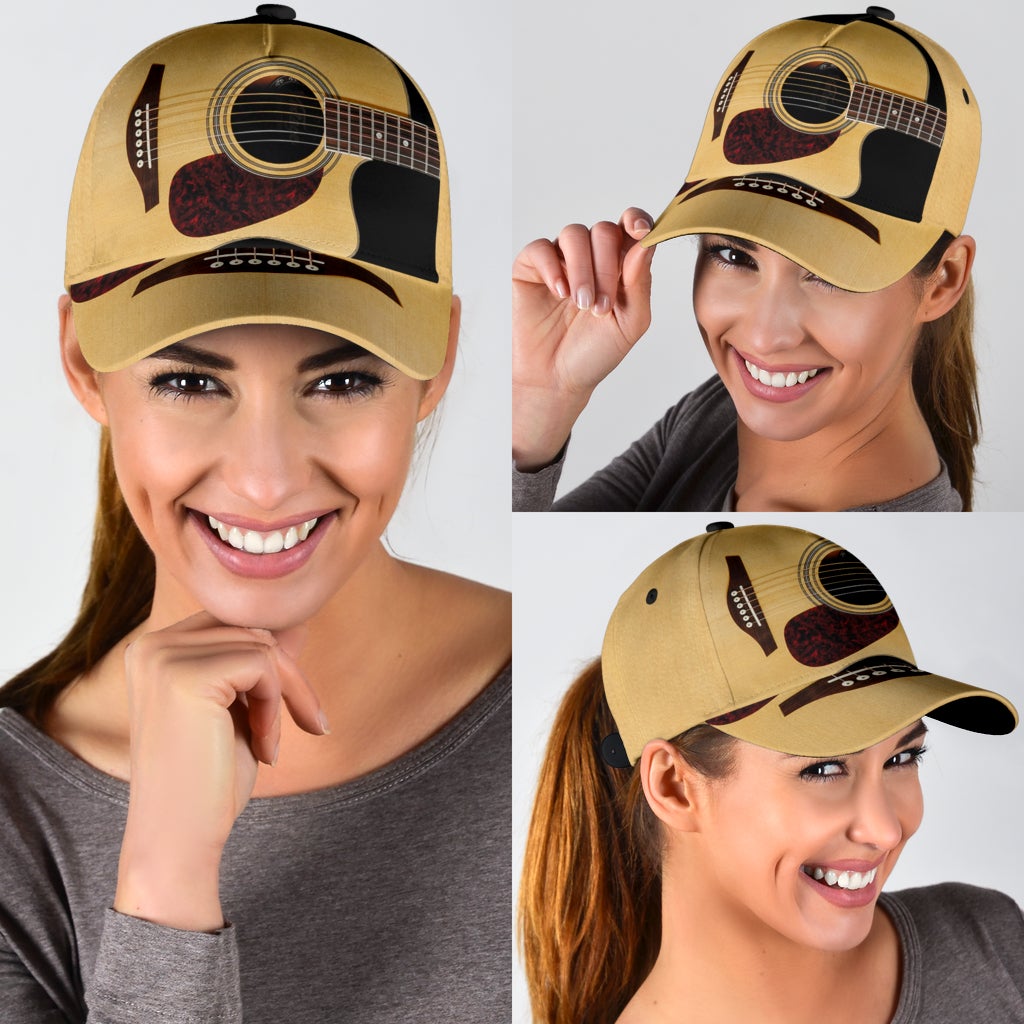 Wood Guitar Acoustic Music Classic Cap For Outdoor Travel Parties And Thoughtful Holiday Gifting
