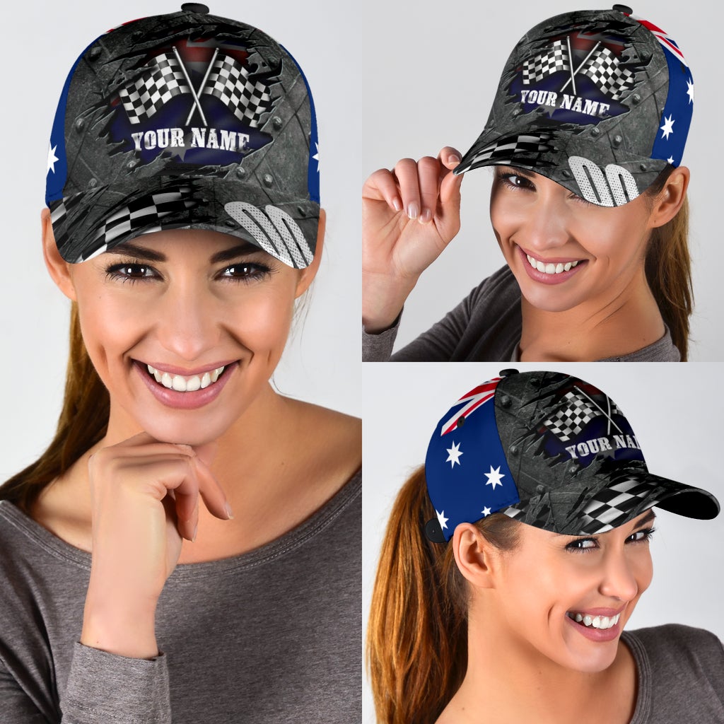 Custom Australian Crack Racing Classic Cap For Nature Lovers Travel And Casual Daily Styling