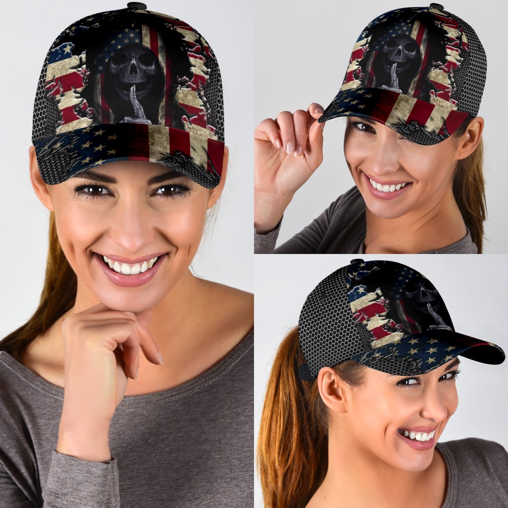 American Skull Crack Carbon Classic Cap For Festivals Vacations Outdoor Fun And Daily Comfort