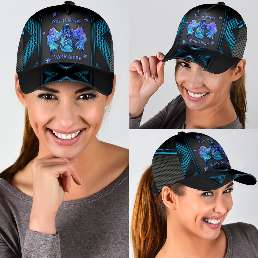 Autism Never Walk Alone Classic Cap For Holiday Trips Daily Outfits And Thoughtful Gifting