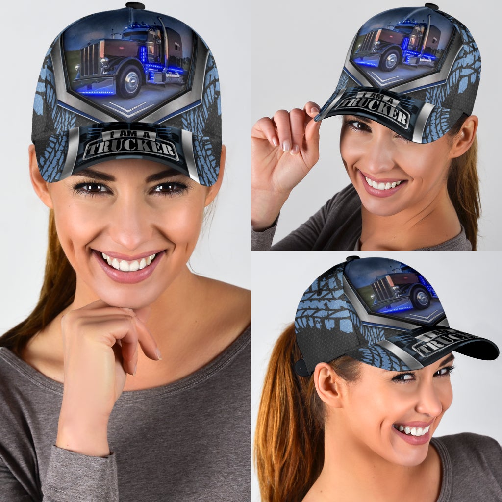 Truck Driver Lifestyle Blue Style Classic Cap For Vacation Style Outdoor Activities And Daily Comfort