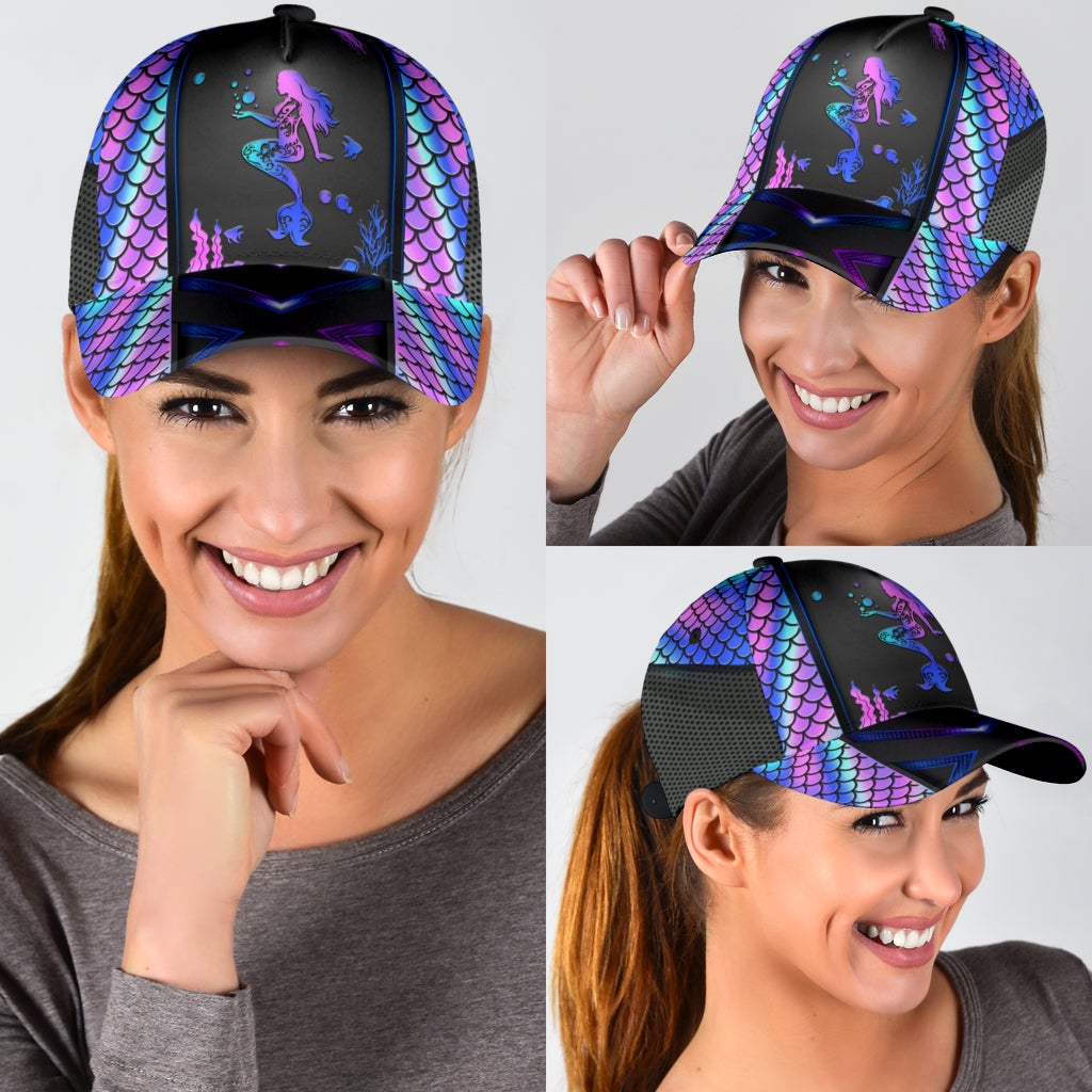Mermaid Hologram Fantasy Ocean Classic Cap For Outdoor Travel Parties And Thoughtful Holiday Gifting
