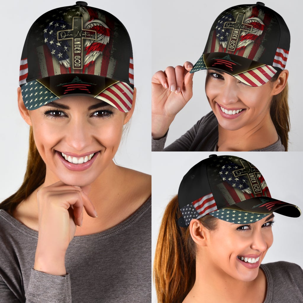 American One Nation Under God Classic Cap For Comfortable Casual Wear Holidays And Outdoor Trips
