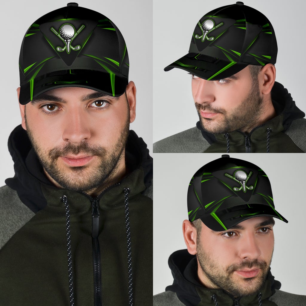 Golf Green Light Carbon Classic Cap For Casual Adventures Parties And Seasonal Styling