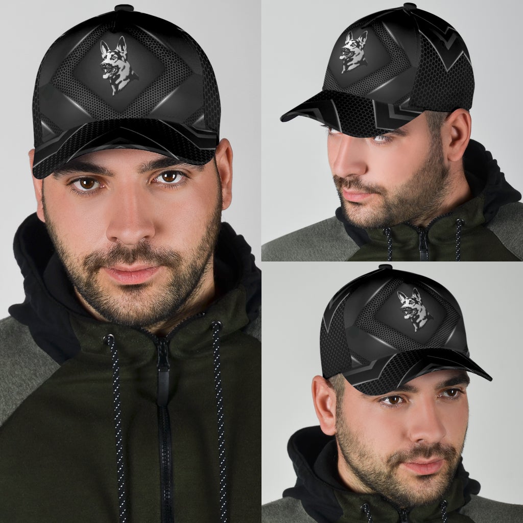 German Shepherd Carbon Look Classic Cap For Daily Styling Weekend Travel And Outdoor Activities