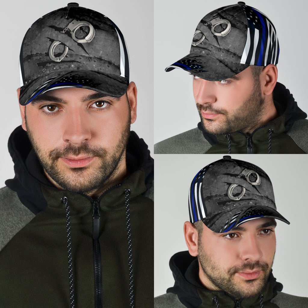 Back The Blue Crack US Flag Police Classic Cap For Relaxed Daily Style Vacations And Festival Wear