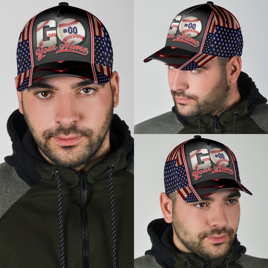 Custom Baseball Go Personalized Name Number Classic Cap For Travel Holidays Parties And Relaxed Casual Styling