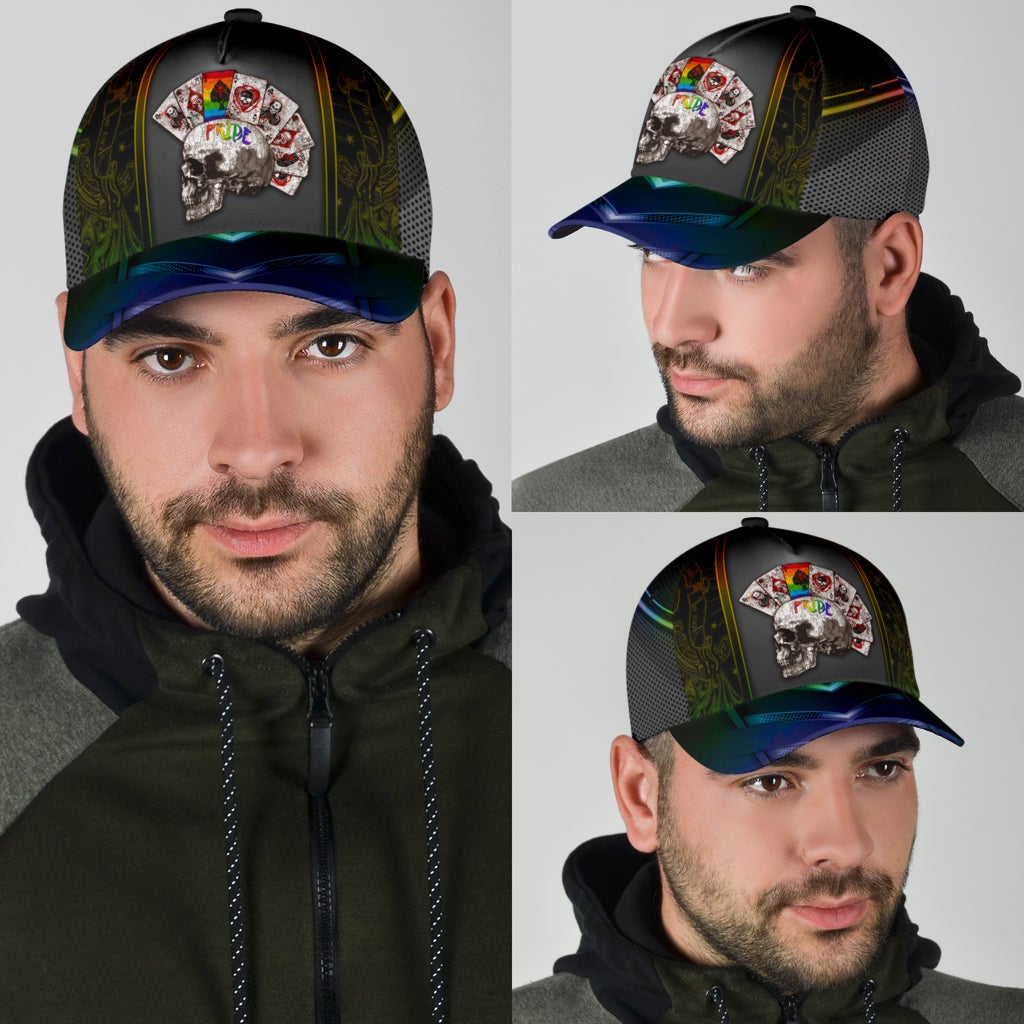 LGBT Skull Pride Classic Cap For Casual Styling Beach Days And Weekend Adventures