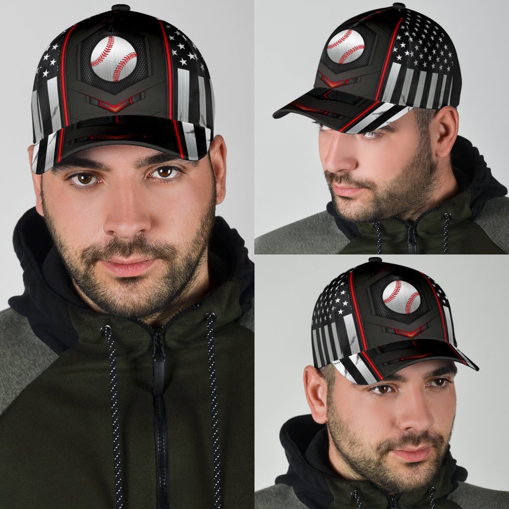 Baseball Red Flag Carbon Classic Cap For Comfortable Daily Wear Travel And Weekend Outings
