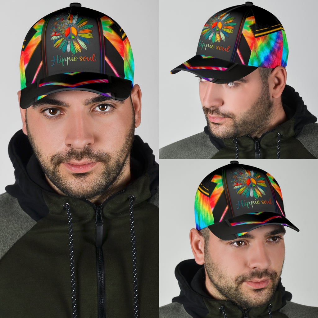 Hippie Soul Vintage Peace Classic Cap For Daily Wear Travel And Outdoor Activities