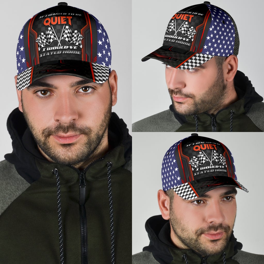 Racing American Loud Attitude Classic Cap For Relaxed Daily Style Vacations And Festival Wear