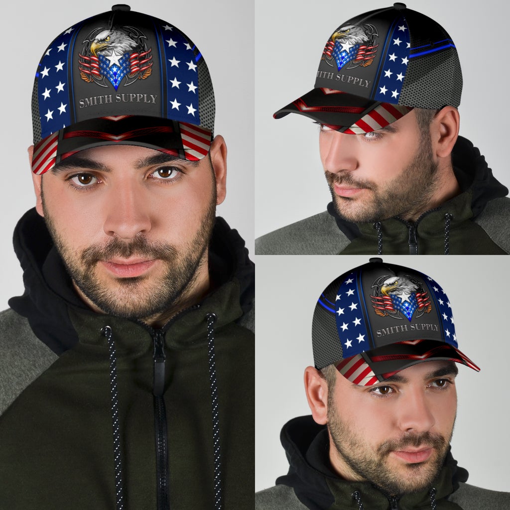 Smith Supply Eagle American Patriotic Classic Cap For Seasonal Outings Outdoor Adventures And Daily Wear
