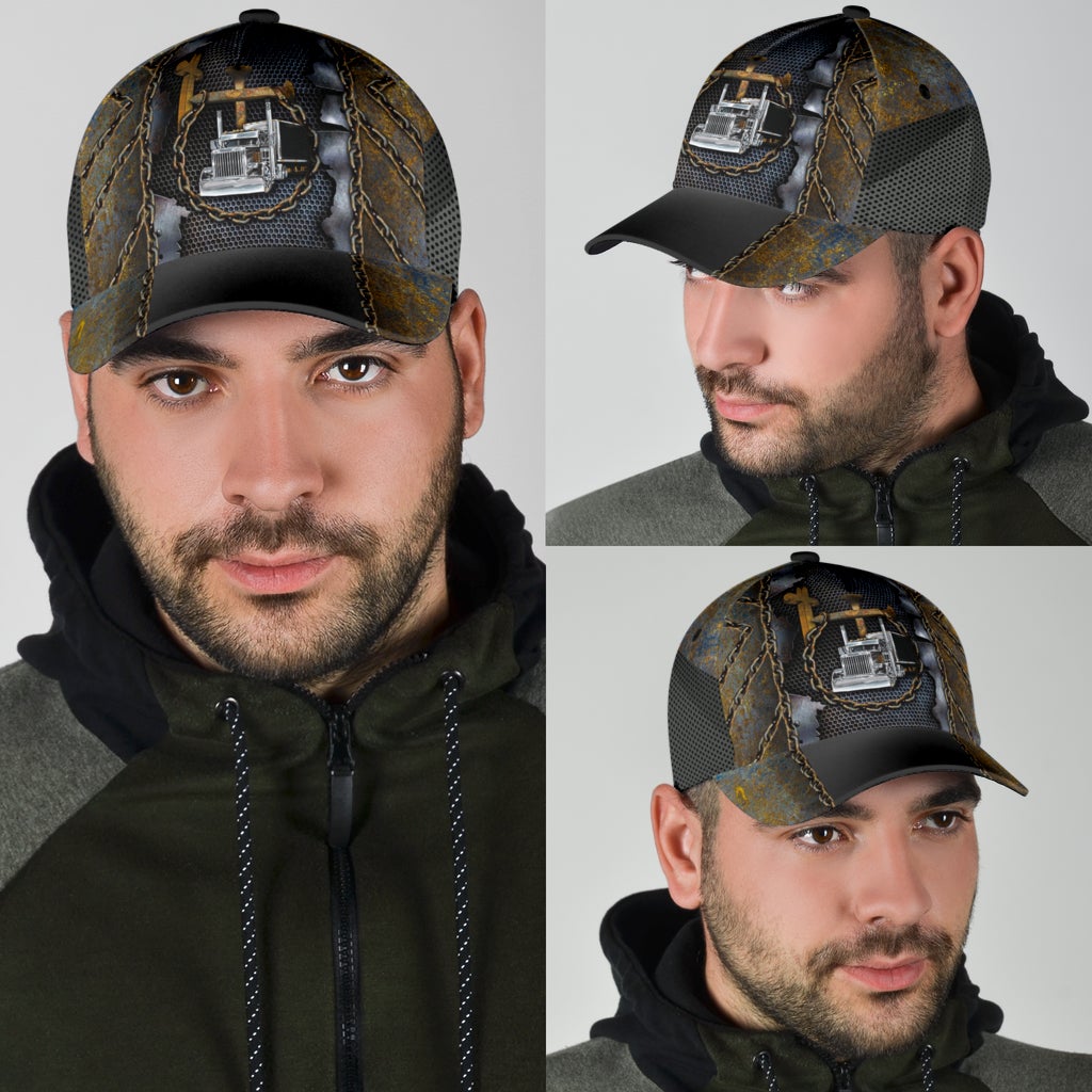 Faith Father Truck Driver Lifestyle Brotherhood Classic Cap For Daily Styling Weekend Travel And Outdoor Activities
