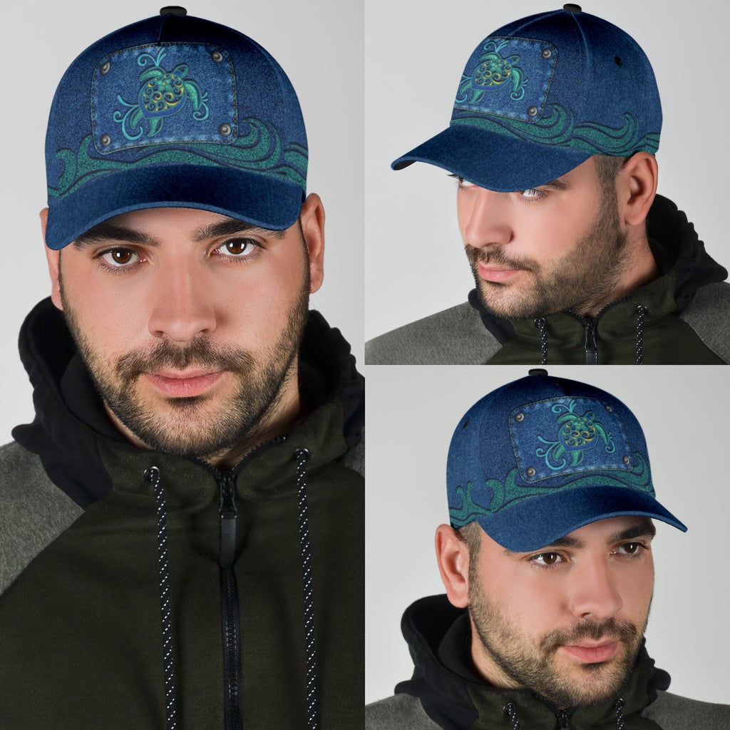 Turtle Jean Style Personalized Name Classic Cap For Weekend Travel Outdoor Events And Casual Outfits
