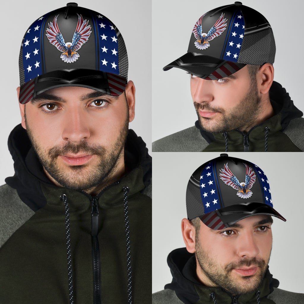 Eagle American Flag Freedom Classic Cap For Coastal Trips Outdoor Activities And Gift Giving