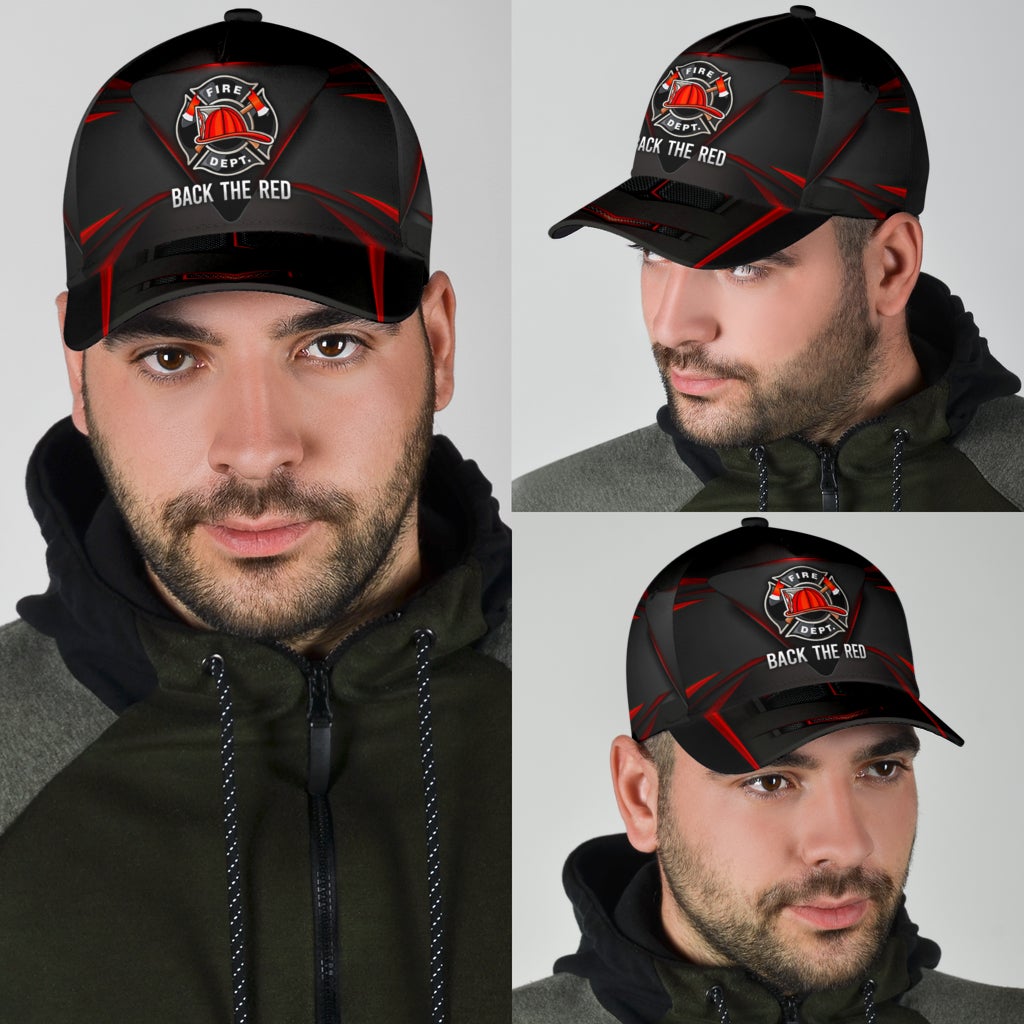 Firefighter Back The Red Carbon Classic Cap For Holiday Adventures Parties And Comfortable Styling