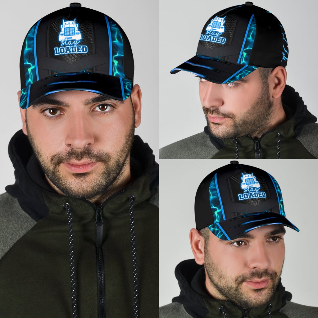 Truck Driver Lifestyle Stay Loaded Neon Classic Cap For Weekend Travel Outdoor Events And Casual Outfits