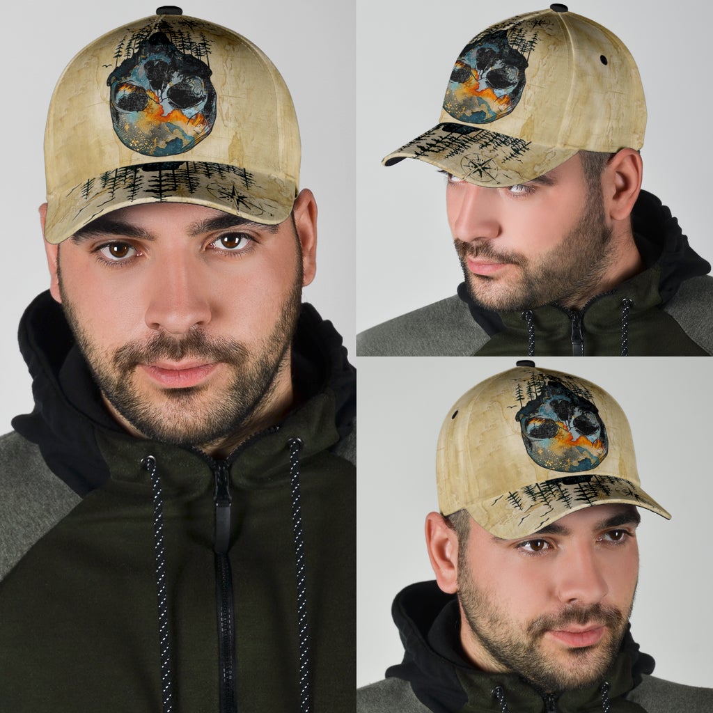 Skull Into The Forest Nature Dark Classic Cap For Everyday Accessories Vacations And Outdoor Fun