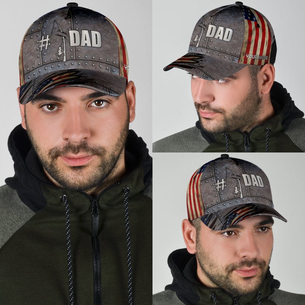 Custom Fishing Number Dad Fathers Day Gift Classic Cap For Holiday Adventures Parties And Comfortable Styling