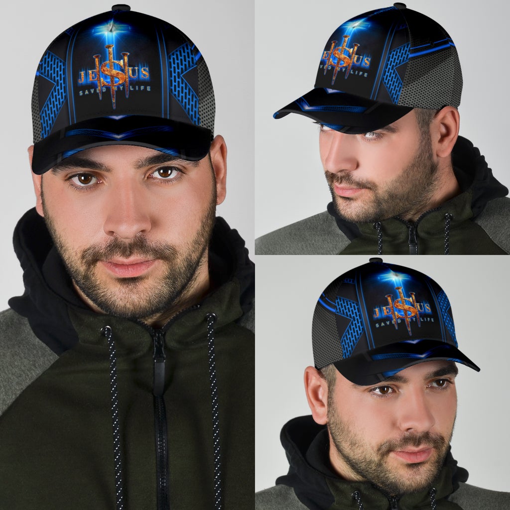 Faith Cross Blue Saved My Life Classic Cap For Summer Outings Festivals And Relaxed Daily Wear