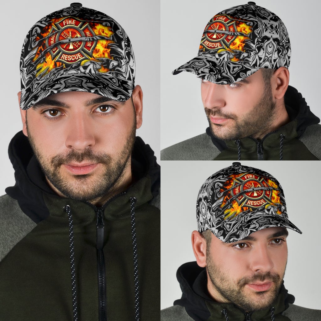 Red Courage Fire Honor Rescue Classic Cap For Daily Outfits Festivals And Thoughtful Gift Giving