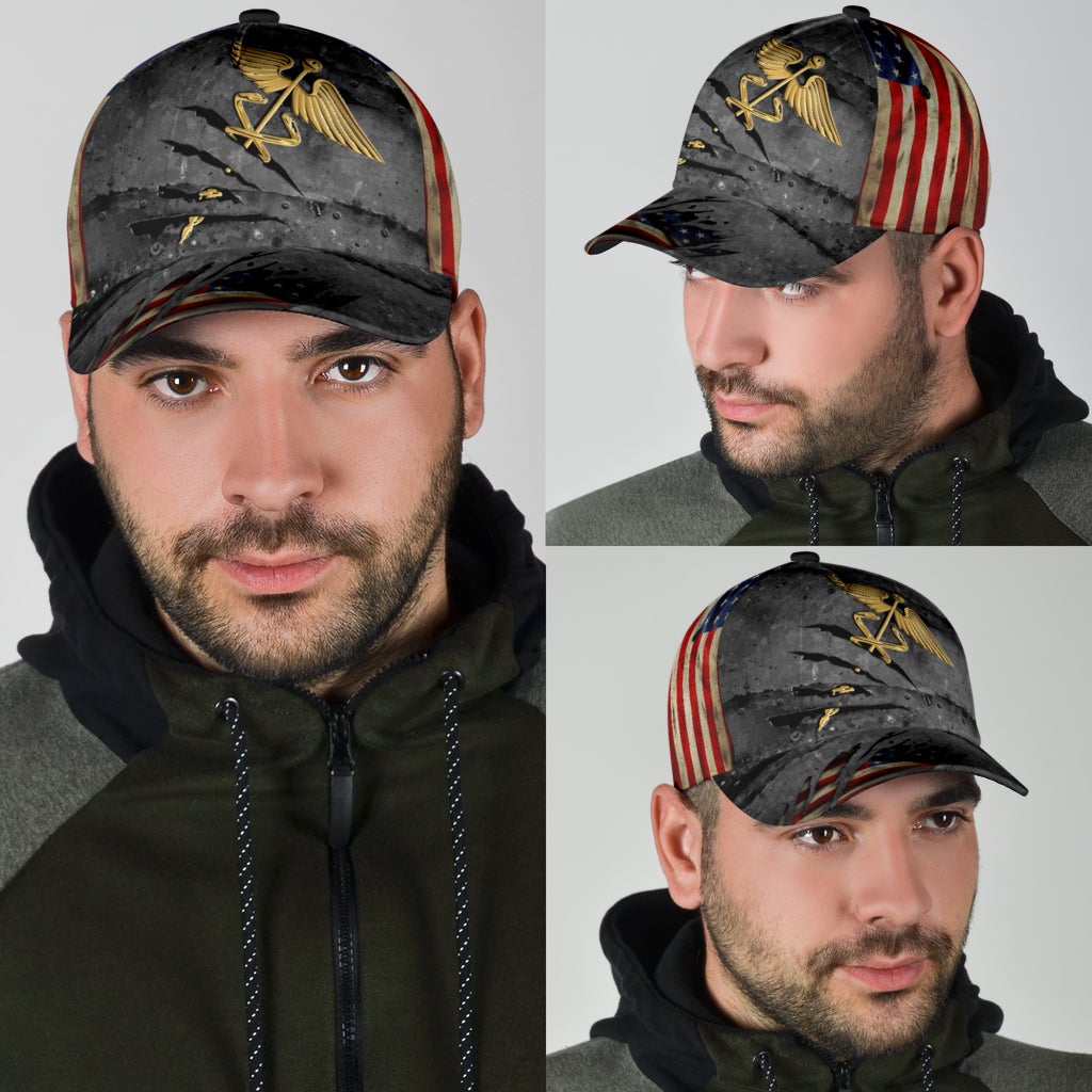 Nurse Medical Crack US Flag Classic Cap For Beach Vacations Outdoor Trips And Everyday Comfort