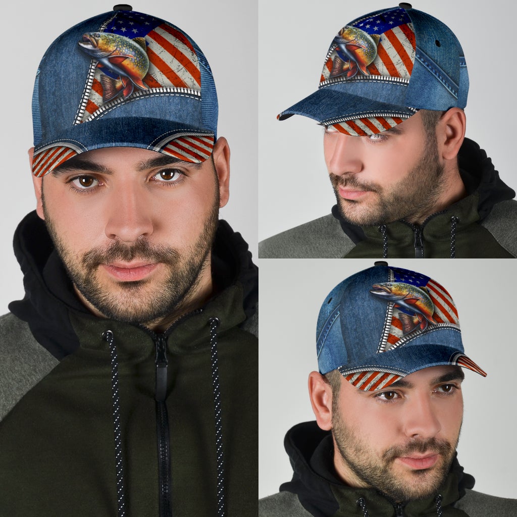 Fishing Zipper American Flag Classic Cap For Festivals Vacations Outdoor Fun And Daily Comfort
