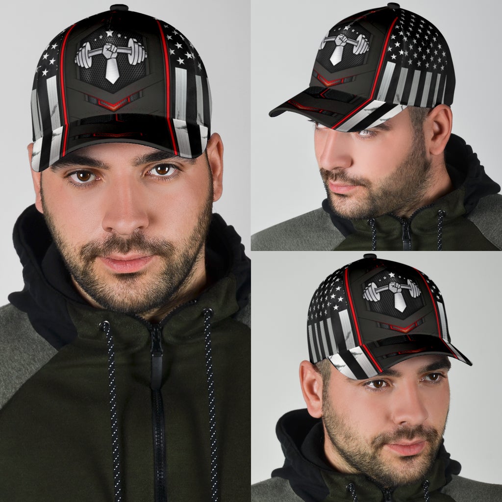 Weightlifting Carbon Red Black Classic Cap For Holiday Adventures Parties And Comfortable Styling