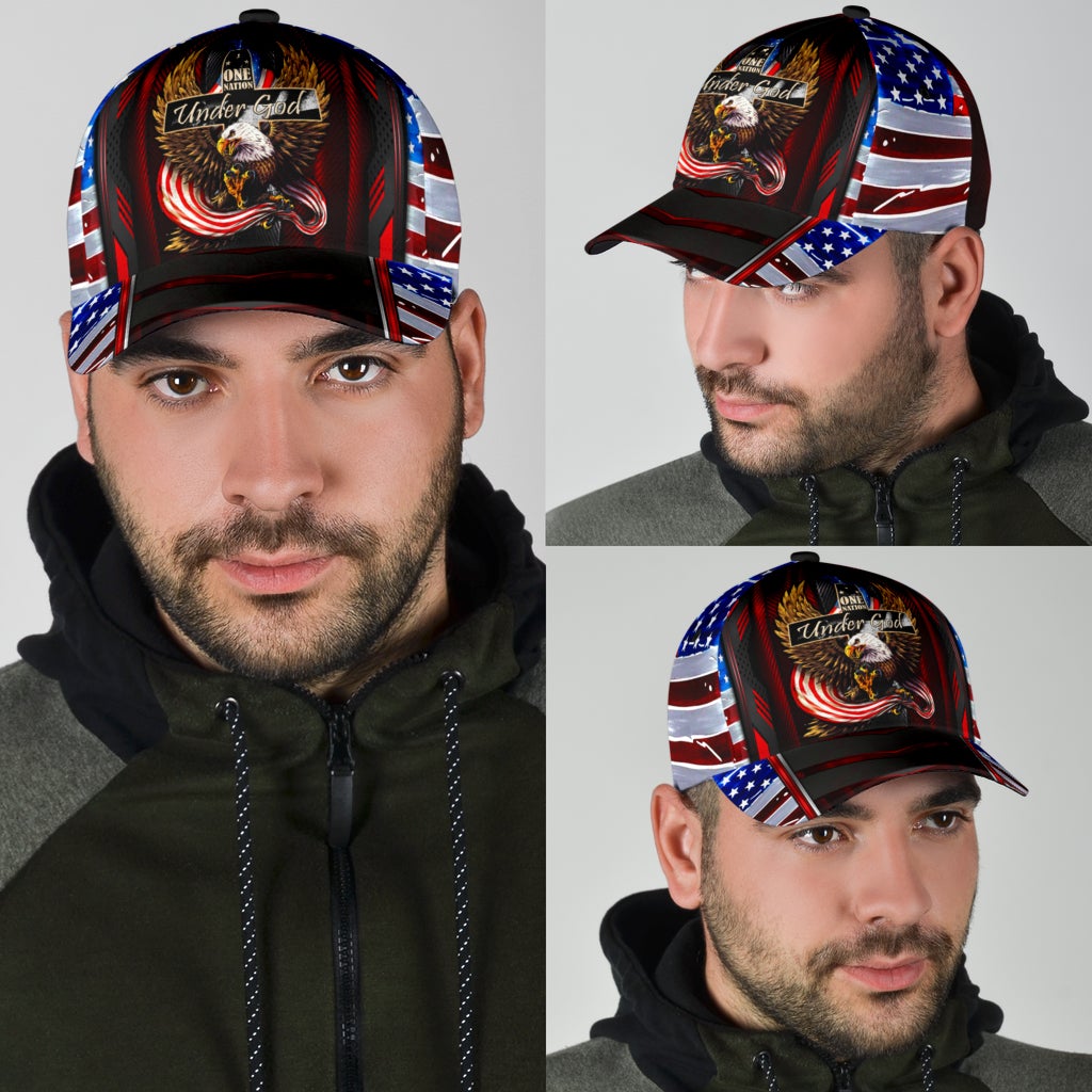 Eagle One Nation Under God Classic Cap For Casual Travel Parties And Comfortable Outdoor Wear