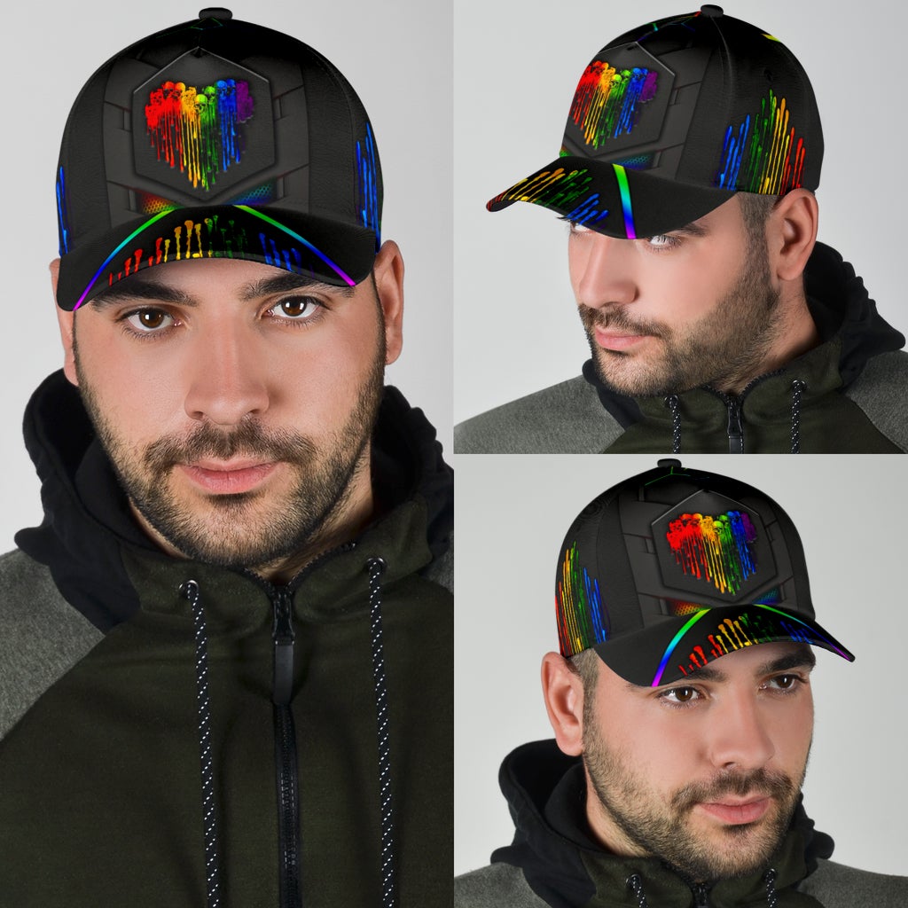 LGBT Skull Love Pride Classic Cap For Casual Styling Holiday Travel And Weekend Adventures