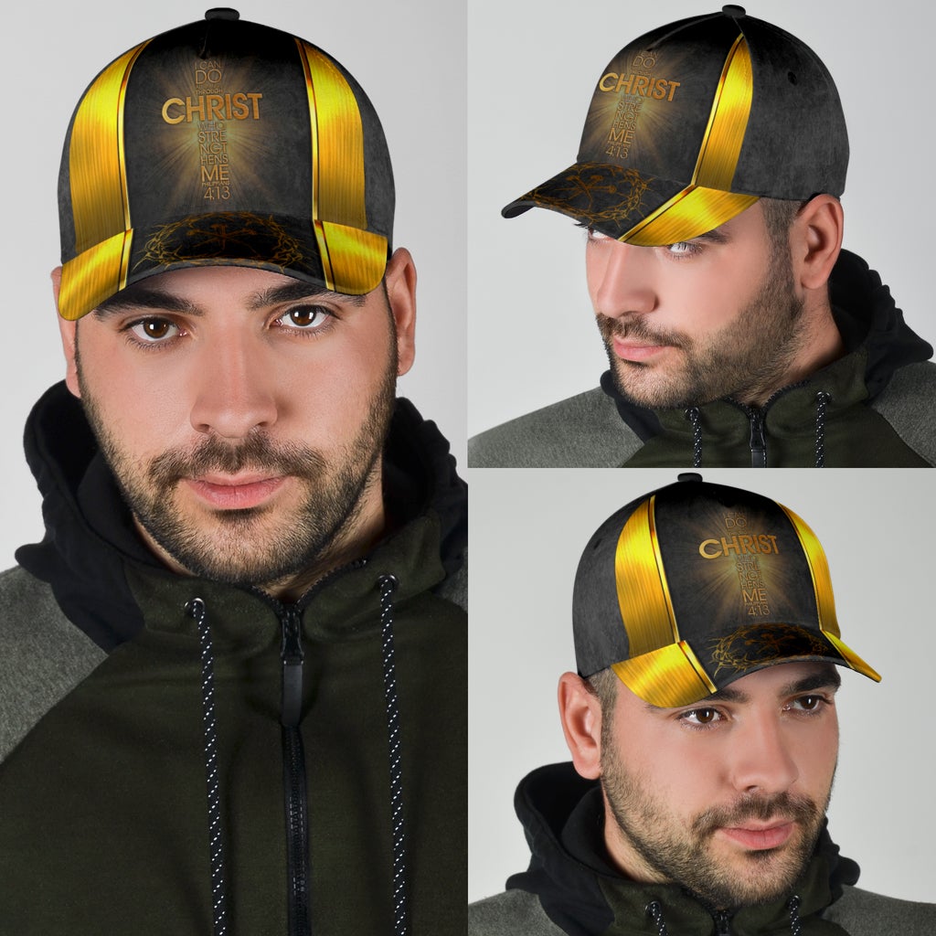Faith Strength Through Christ Classic Cap For Everyday Outfits Coastal Travel And Gift Giving