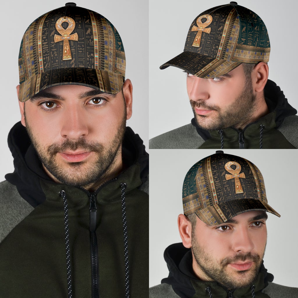 Ancient Egypt Ankh Pattern Classic Cap For Outdoor Travel Festivals And Relaxed Everyday Wear