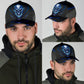 Skull Blue Pattern Classic Cap For Holiday Adventures Parties And Comfortable Styling