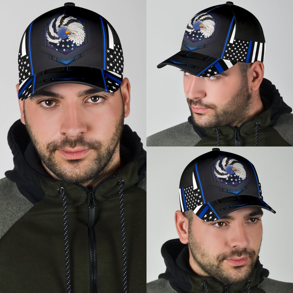 Blue God Bless America Eagle Classic Cap For Outdoor Adventures Festivals And Casual Wear