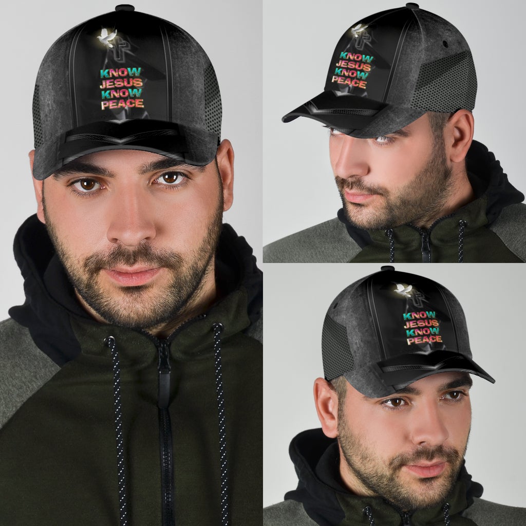 Faith Brings Peace Message Classic Cap For Outdoor Events Beach Travel And Relaxed Daily Style