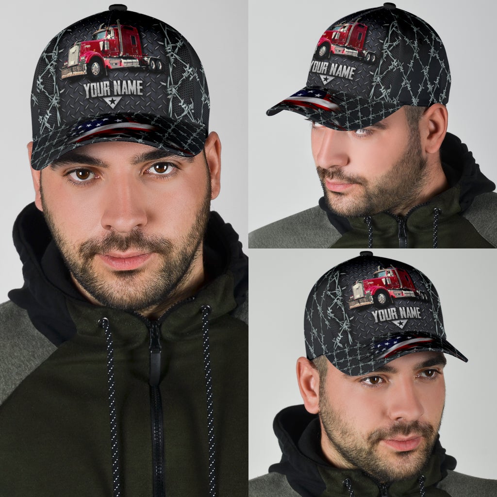 Custom Truck Driver Metal American Classic Cap For Weekend Travel Outdoor Events And Casual Outfits
