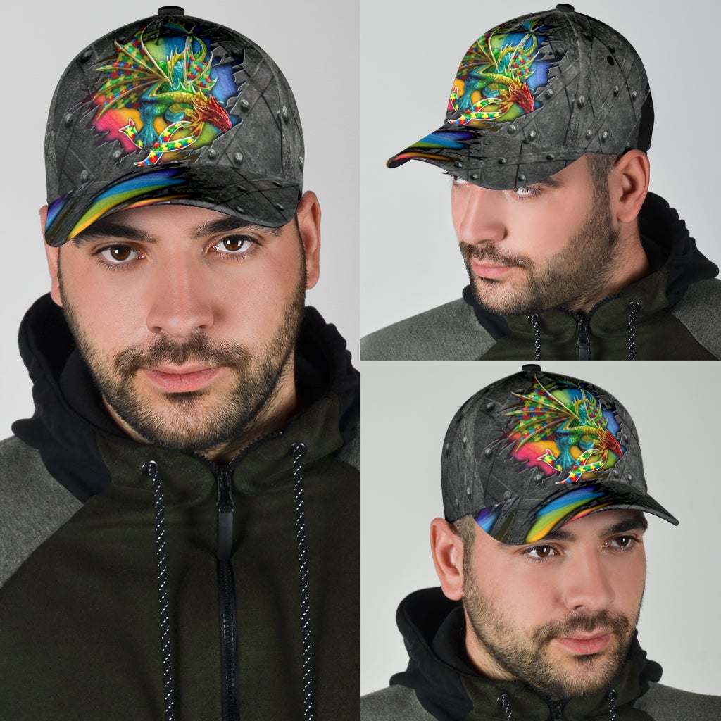 Autism Dragon Unique Awareness Classic Cap For Relaxed Daily Style Vacations And Festival Wear