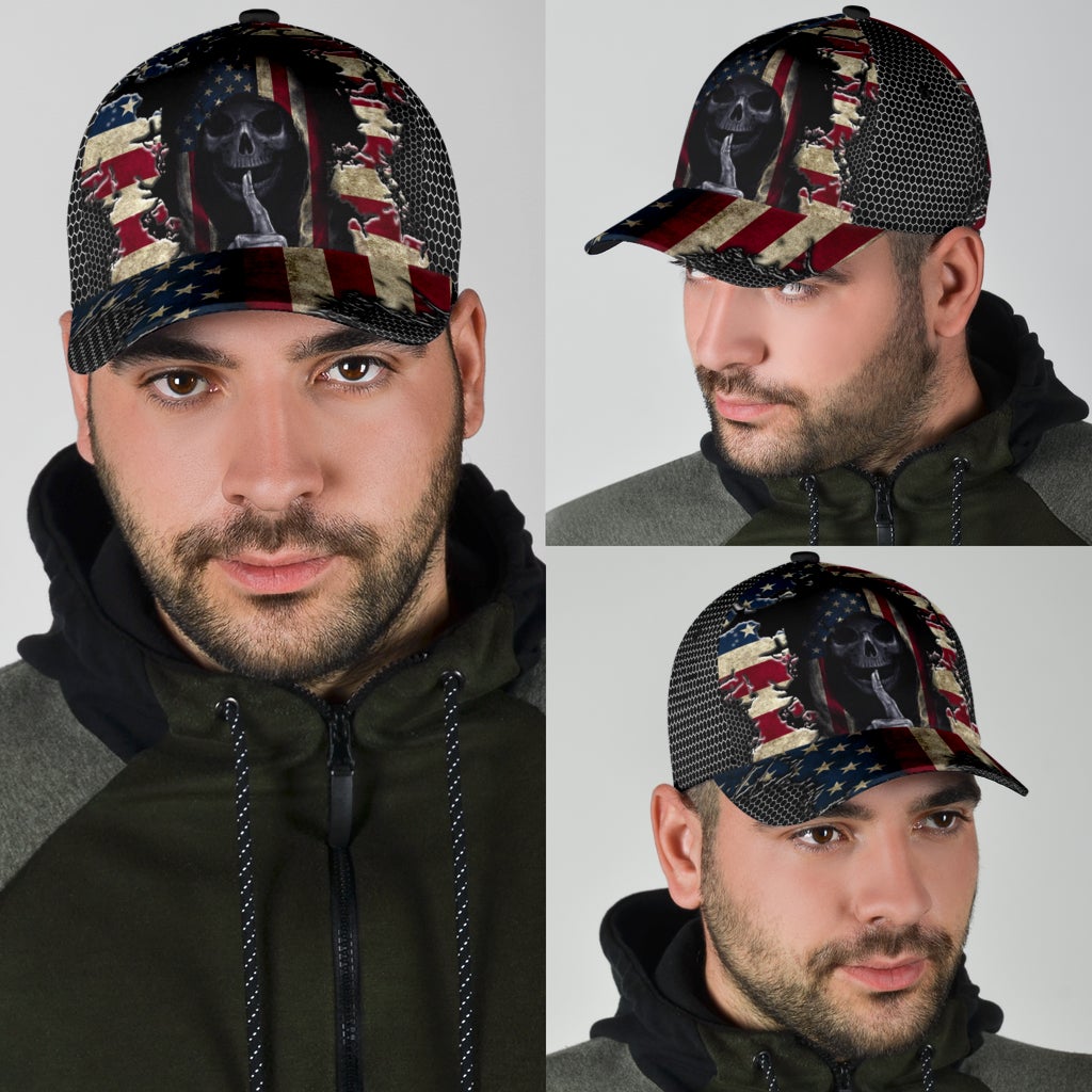 American Skull Crack Carbon Classic Cap For Festivals Vacations Outdoor Fun And Daily Comfort