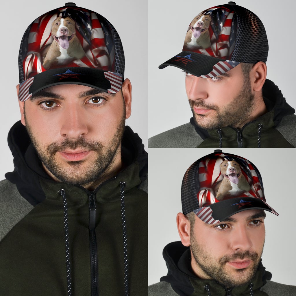 American Pitbull Strong Dog Classic Cap For Vacation Style Outdoor Activities And Daily Comfort