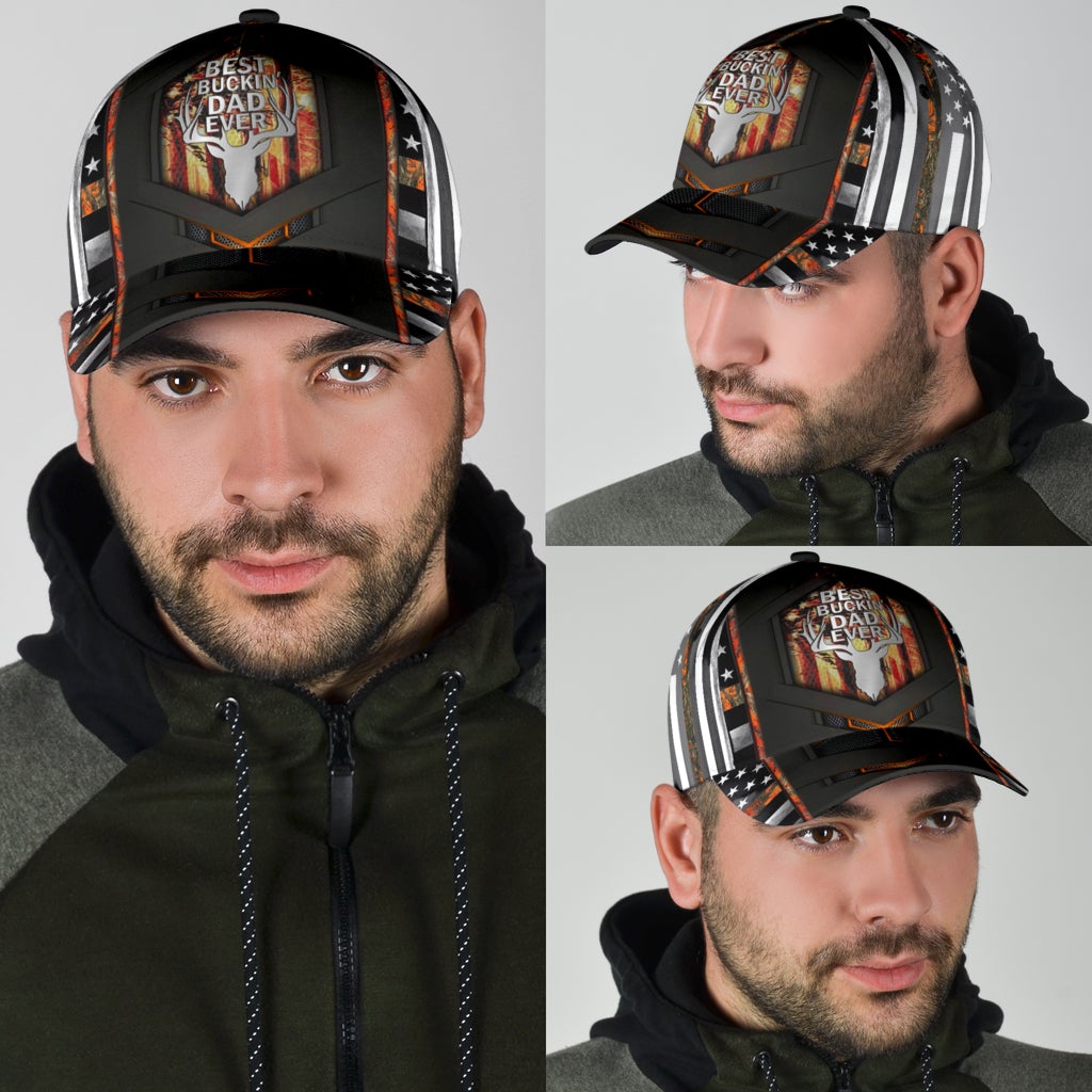 Hunting Best Buckin Dad Ever Classic Cap For Festivals Vacations Outdoor Fun And Daily Comfort
